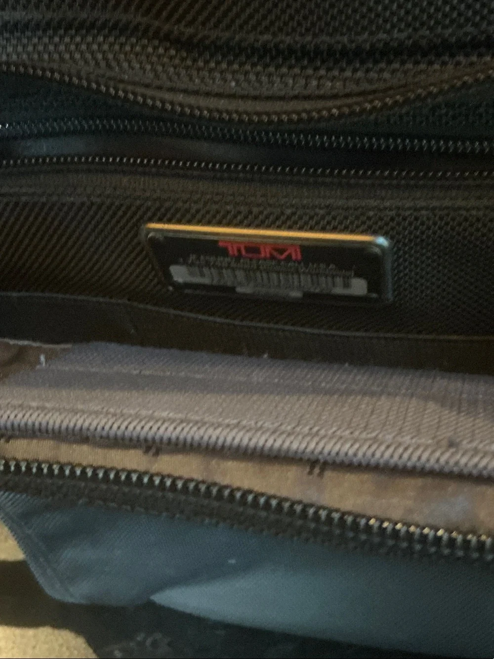 Tumi Black Nylon Laptop Briefcase with Multiple Front Pockets